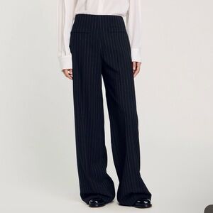 Sandro CHALK-STRIPED TROUSERS